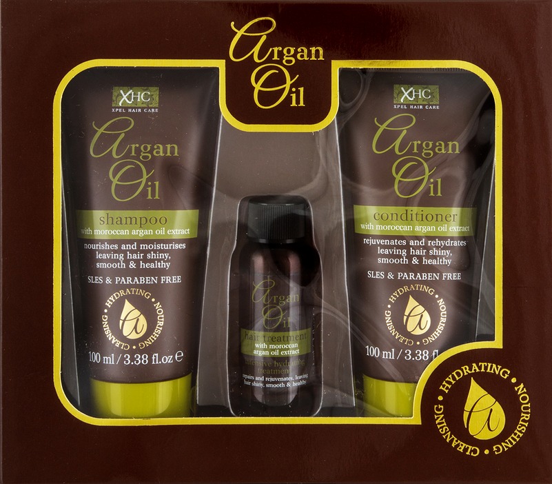 XHC Argan Oil Hair Gift Set 3 PackShampoo, Conditioner, Hair Treatment