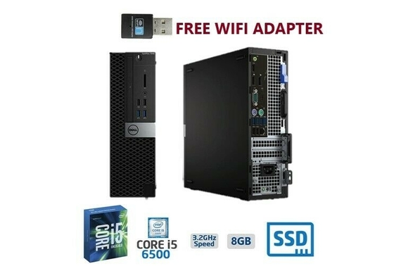 Refurbished Dell Optiplex 7040 SFF Desktop PC + Free USB WiFi Adapter Refurbished Dell Optiplex 7040 SFF Desktop PC + Free USB WiFi Adapter