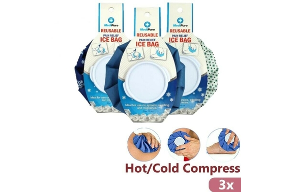 3x Pack Reusable Pain Relief Cold Ice Bag