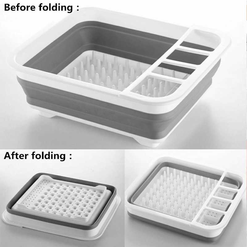 Au Stock Collapsible Dish Drainer/Drying Dish Rack/Strainer Caravan