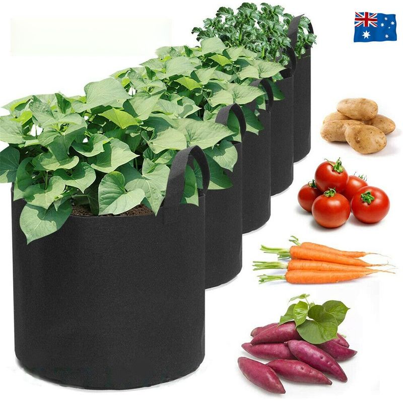 Free Shipping Fabric Plant Pots Grow Aeration Bags with Handles 10 Gallon Planter Basket