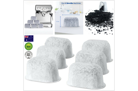 6xCharcoal Water Filter for Breville BES980 840 870 BEP920 BWF100 Coffee Machine
