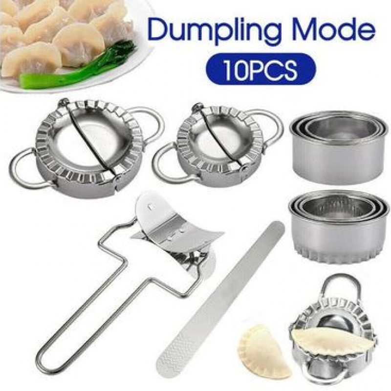 Baozi Wrappers Stainless Steel Dumpling Mould,4.9x2.9 INCH Durable Dumpling Maker,Use for Making Dumplings Dumplings Wrappers 
