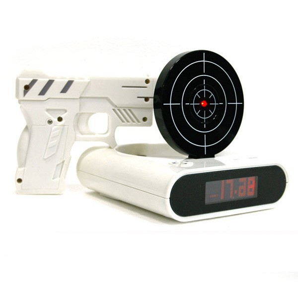 LCD Laser Gun Shooting Target Alarm Clock