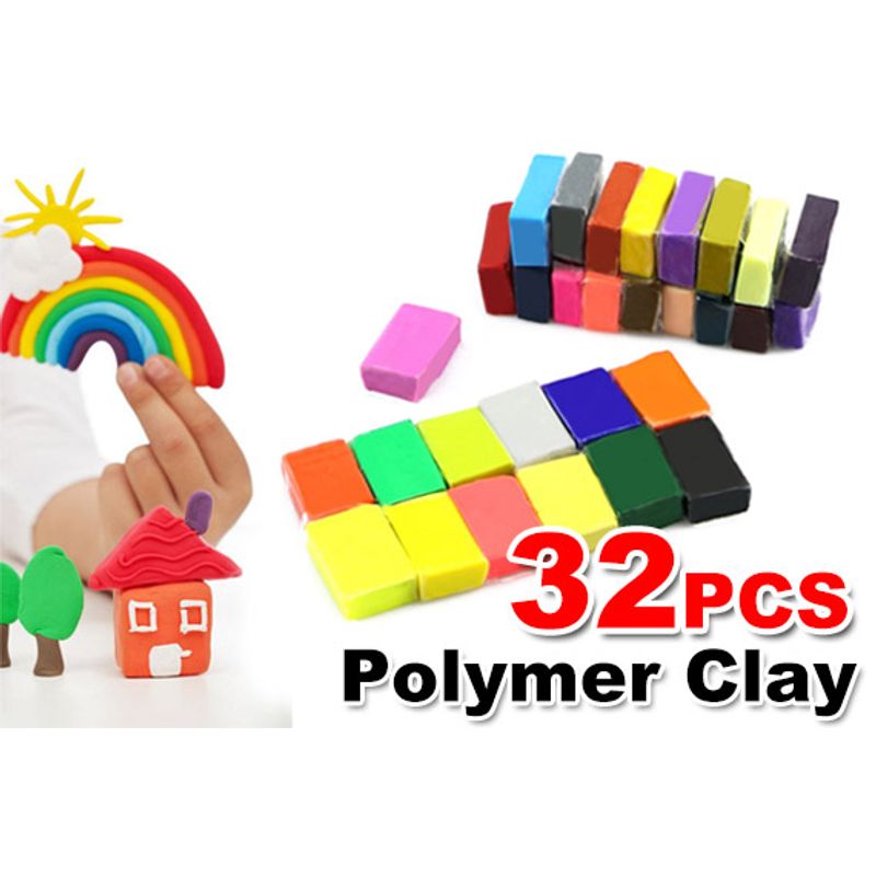 Free Shipping 32PCS Craft Polymer Clay Moulding DIY Toy