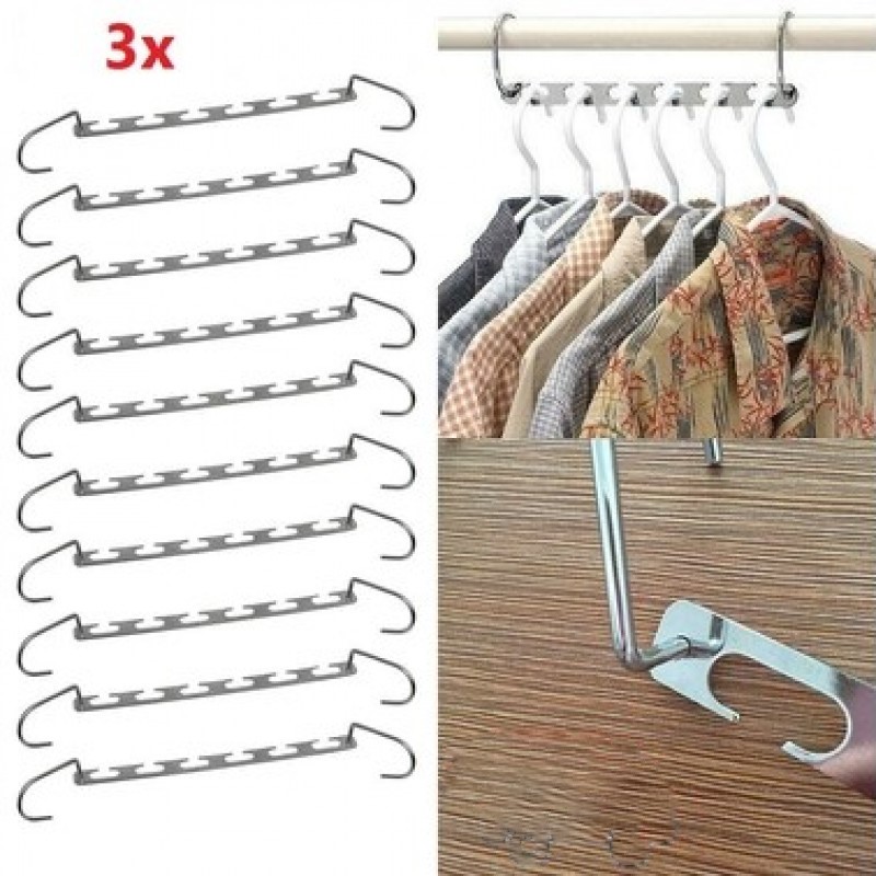 Free Shipping Space Saver Clothes Clothing Coat Magic Hanger Hooks Closet Organizer Storage AU