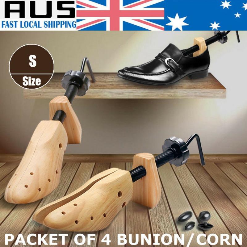 2-Way Wooden Shoes Stretcher Expander Shoe Timber Unisex Bunion Plugs S Size