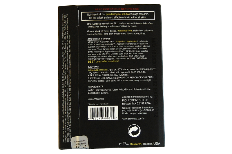 FREE Shipping Once A Week Deodorant 3 Disposable Wipes For Healthy free-shipping-once-a-week-deodorant-3-disposable-wipes-for-healthy