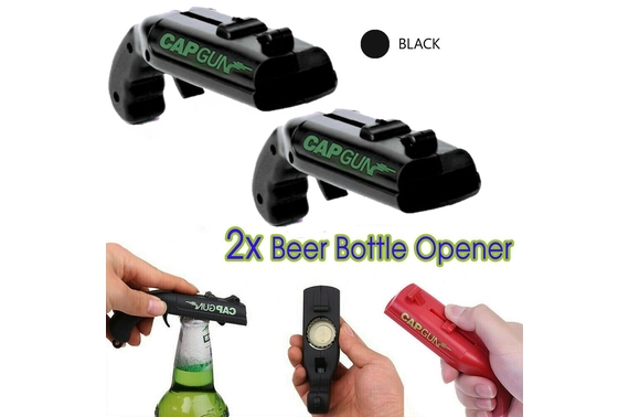 2PCS Gun Beer Bottle Opener Launcher Drinking Game Cap Shooter for Party
