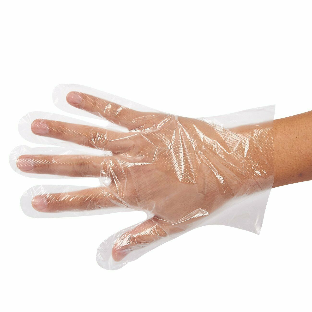 200pcs Disposable PE Plastic Clear Gloves Kitchen Restaurant Food