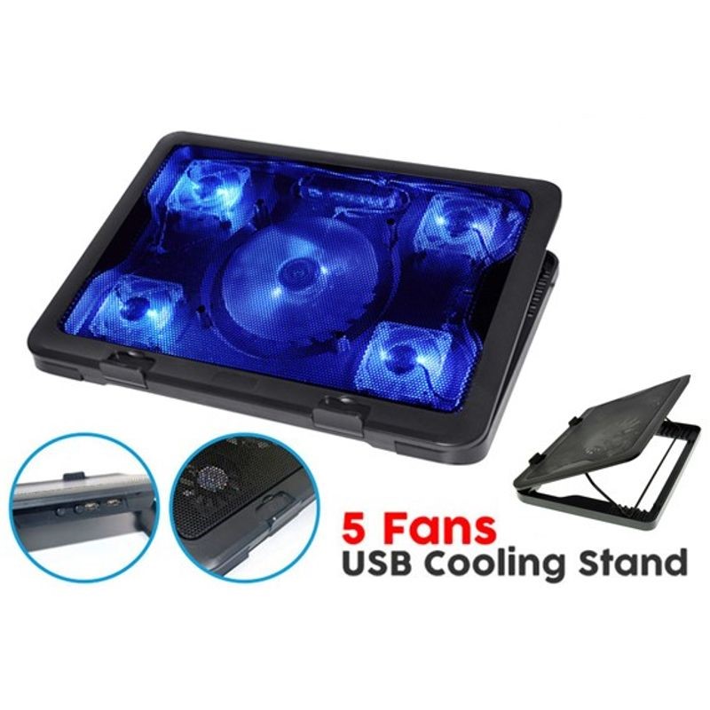 RGB Lights 13 to 15 Inch Laptop Cooling Pad Silver Lightweight Gaming Laptop Stand Laptop Cooling Pad Semiconductor Silent with Quite Cooling Fan Laptop Cooler Stand 