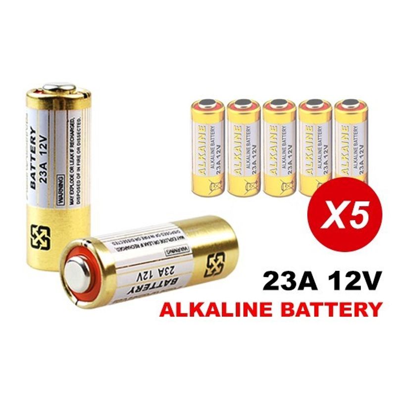 5x 23A 12V Alkaline Battery for Garage Car Remote Alarm