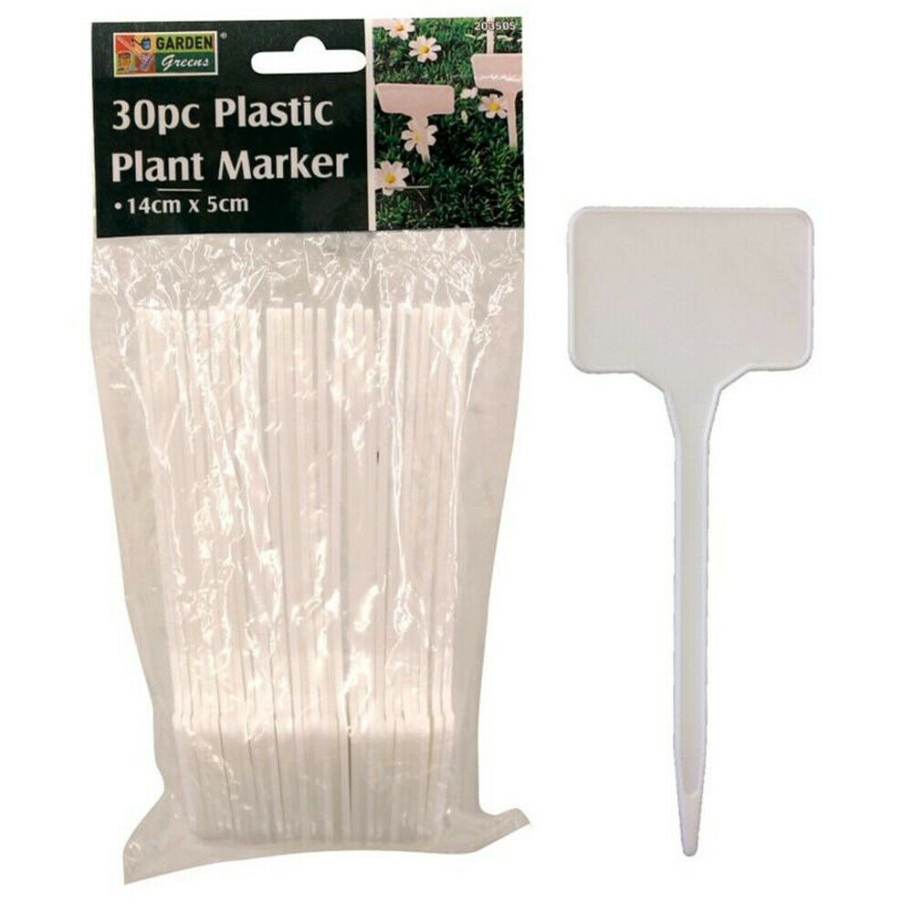 120x Plant Garden Pot Plastic White Reusable Name Tags Tag Labels 14cm