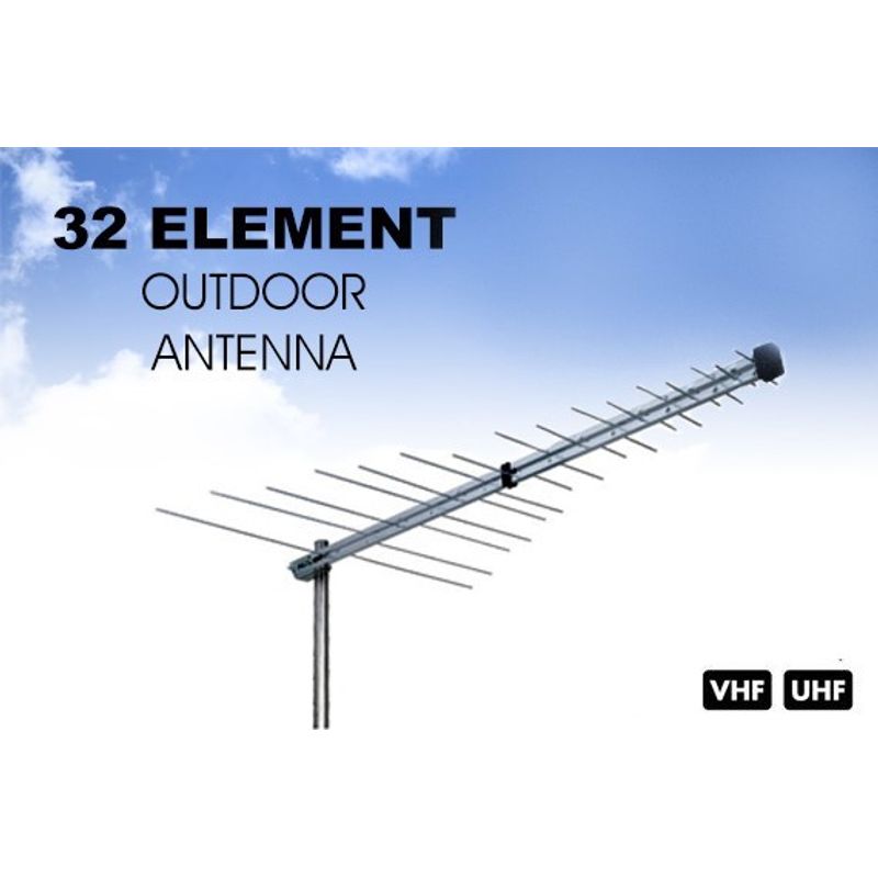 32-Element Digital High Gain Outdoor TV Antenna