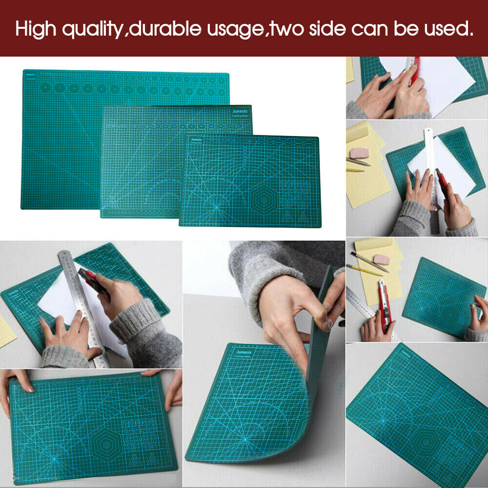 A3 5Ply Self Healing Cutting Mat Craft DIY Grid Lines 2 Side Thick PVC