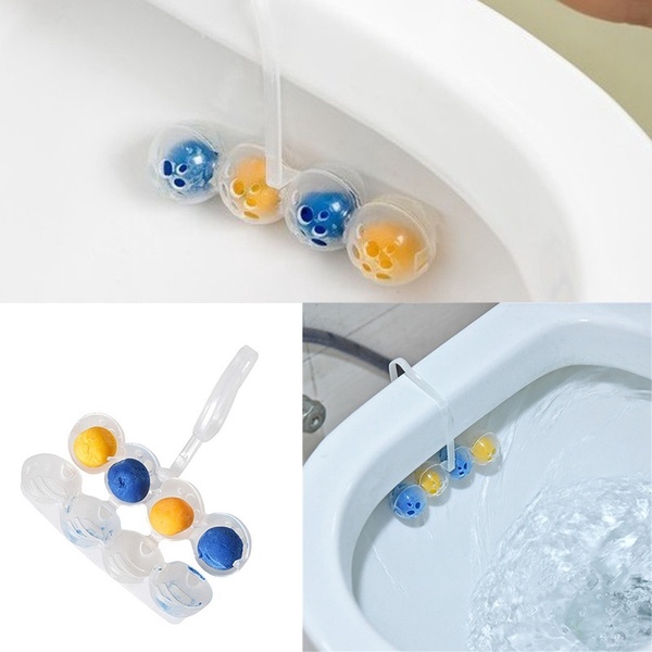 6x Twin Pack Toilet Rim Cleaner Air Freshener Balls Bleach Block Bowl Cleaner