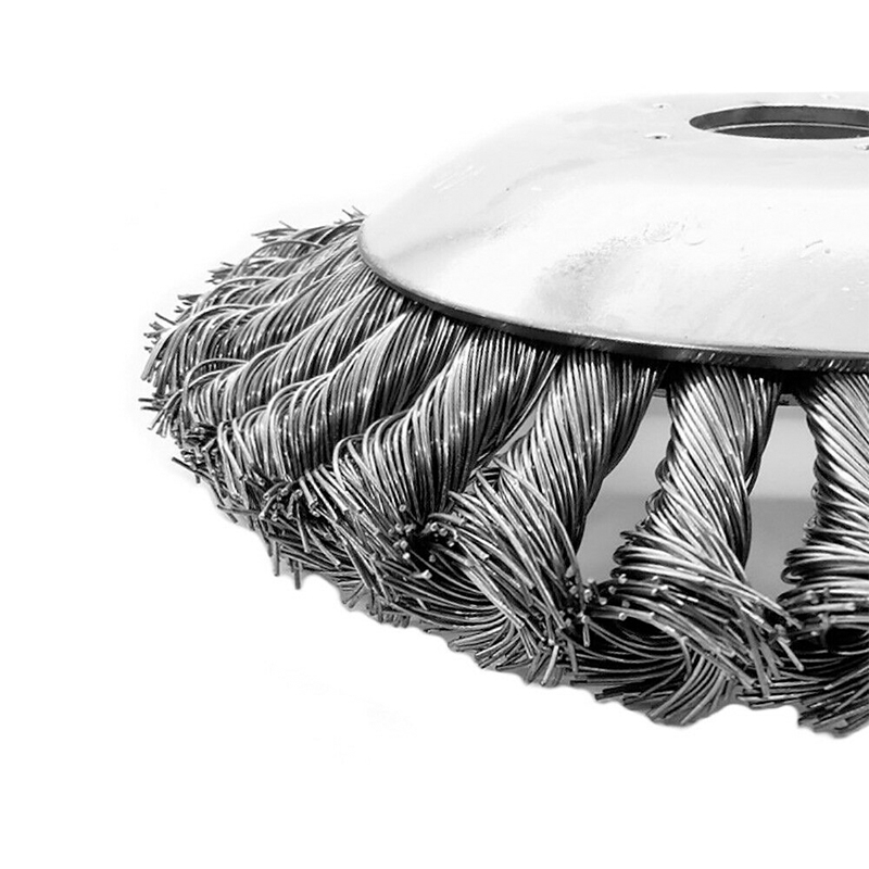 8" Weed Brush Steel Wire Trimmer Wheel Garden LawnMower Head Tool Grass