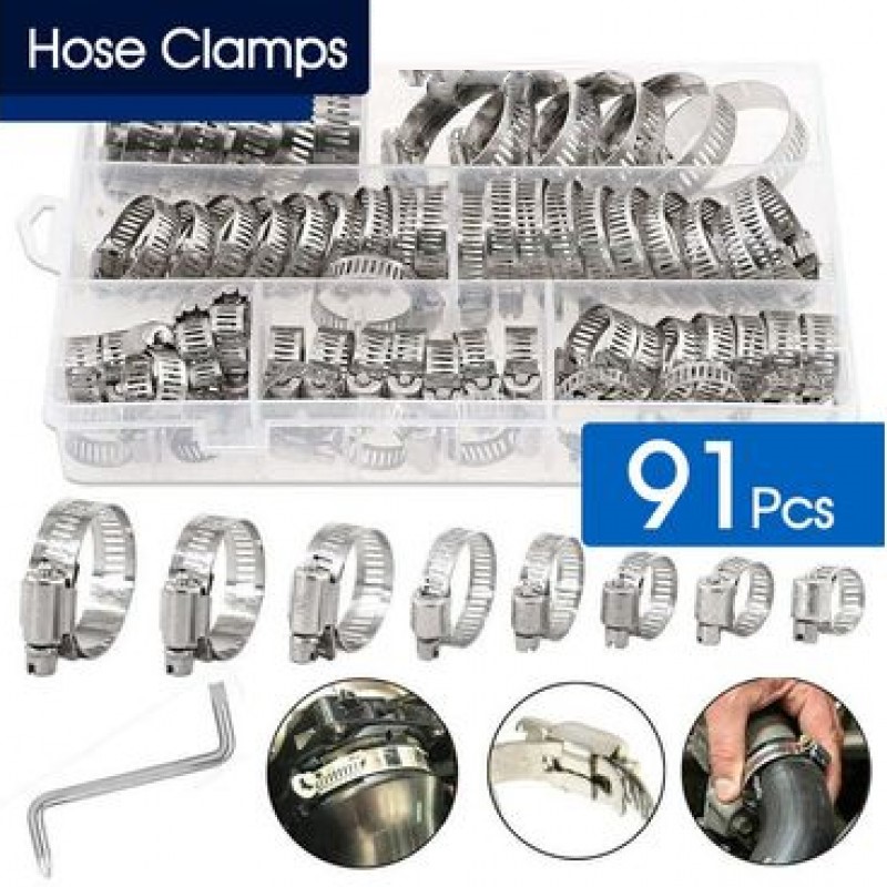 6 Inch Adjustable Stainless Steel Worm Gear Hose Clamps Water Pipe Clamps 