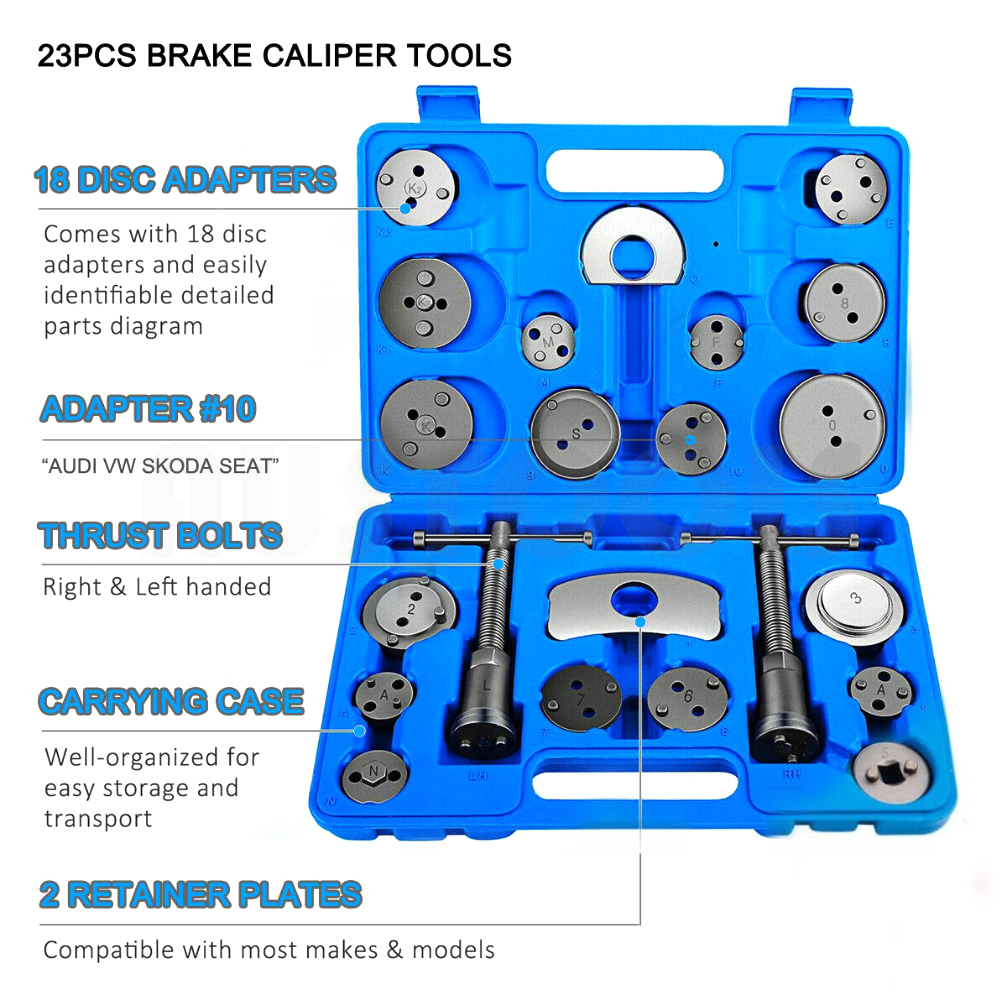 23pcs Disc Brake Wind Back Tool Kit to Rewind Car Automotive Caliper