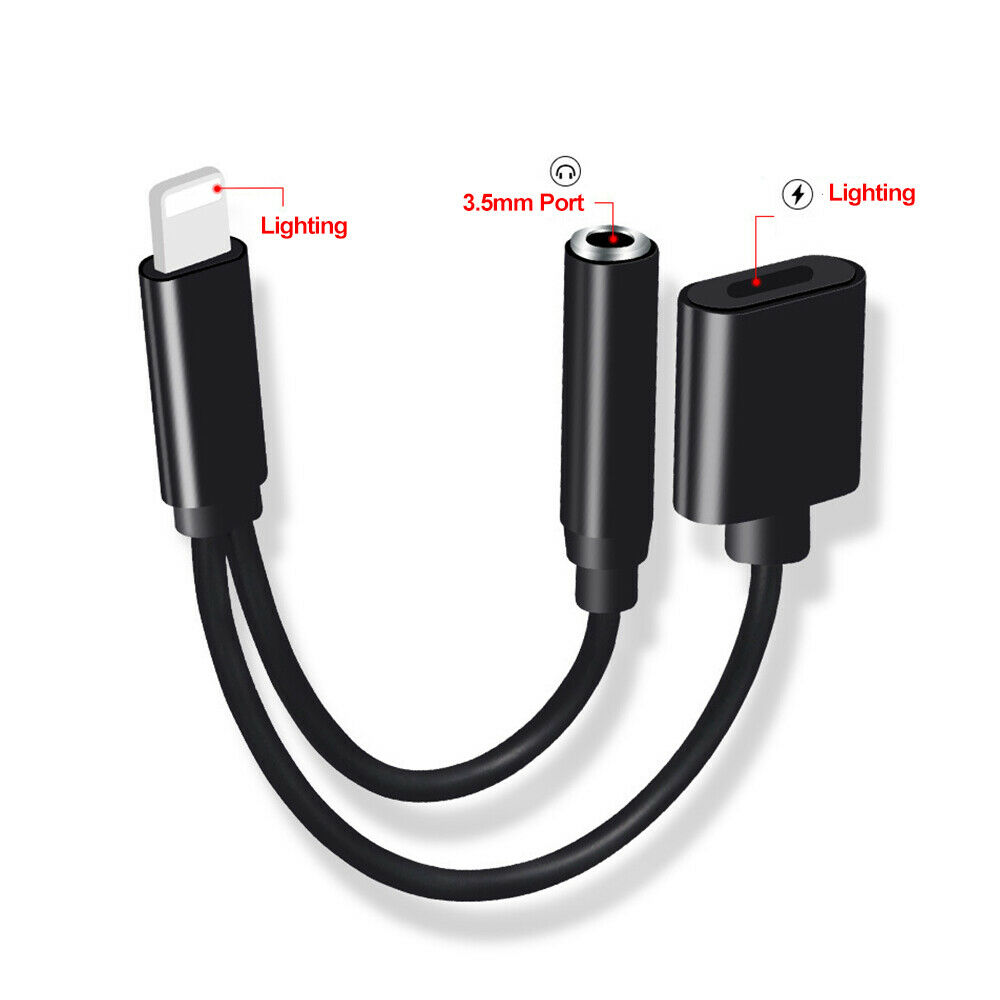 Free Shipping For iPhone Headphone Adaptor Dual 3.5mm Splitter For