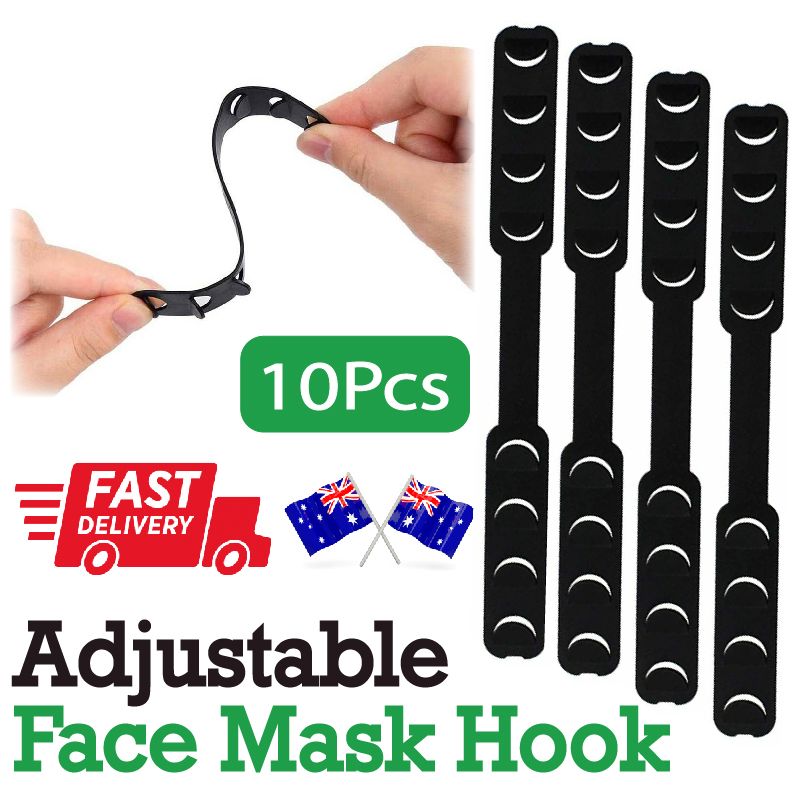Free Shipping 10x Face Mask Adjustable Ear Hook Strap Extension Ear Saver Fixing Clip Buckle