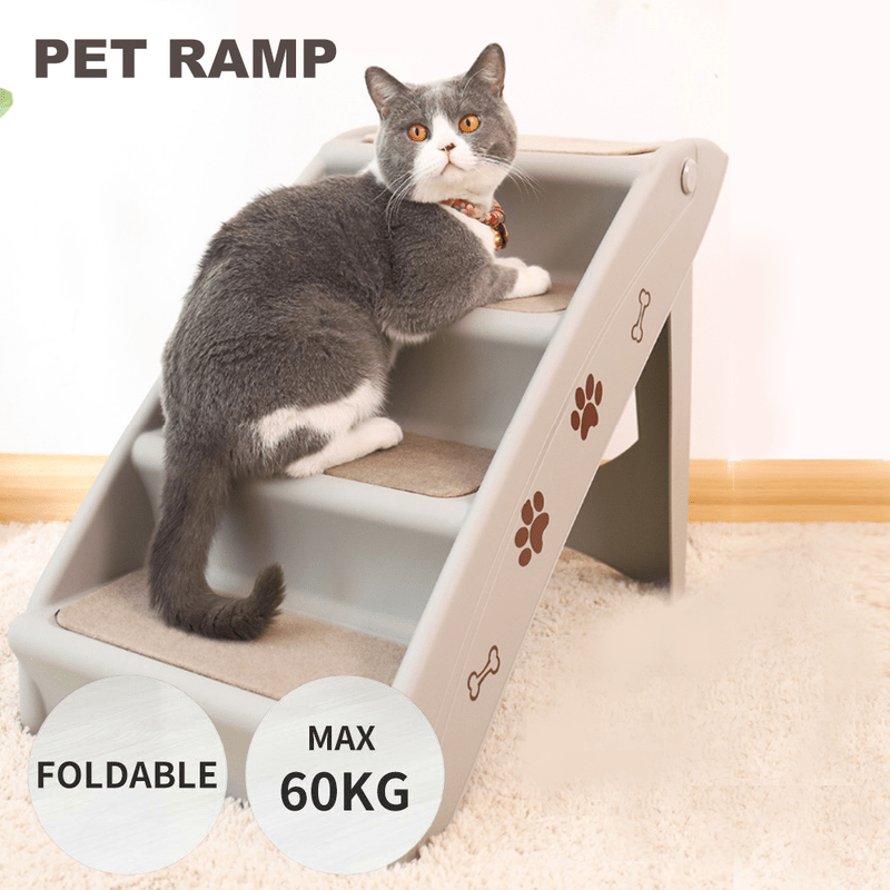 Pet Stairs Ramp Steps Portable Foldable Climbing Ladder Soft Washable Dog Cat
