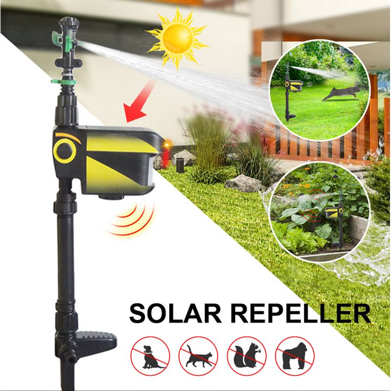 SolarPowered Motion Activated Sprinkler Animal Repeller Deer Deterrent