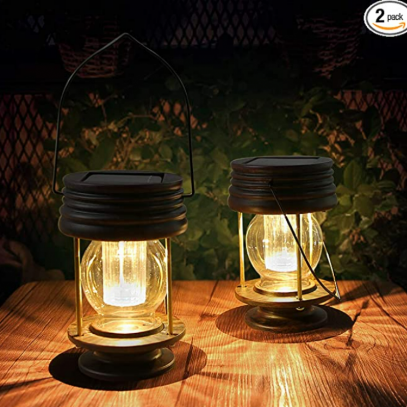 Outside hanging outlet solar lights
