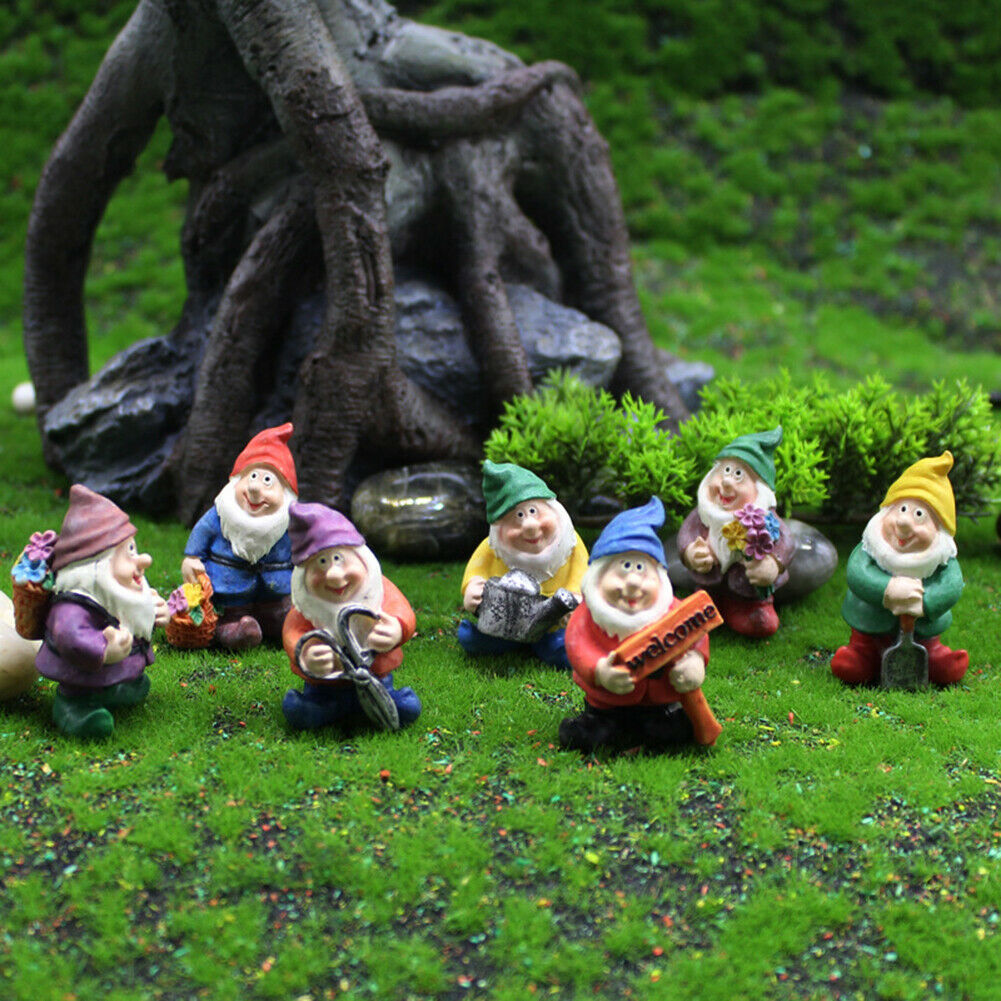 4pcs/lot Bear Figures Mini Fairy Garden Animals Statue Miniature_sc