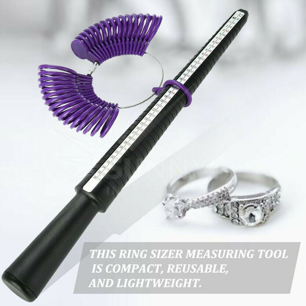 Ring Sizer Measuring Tool Gauges Finger Mandrel Sizing Aluminium Stick Tools