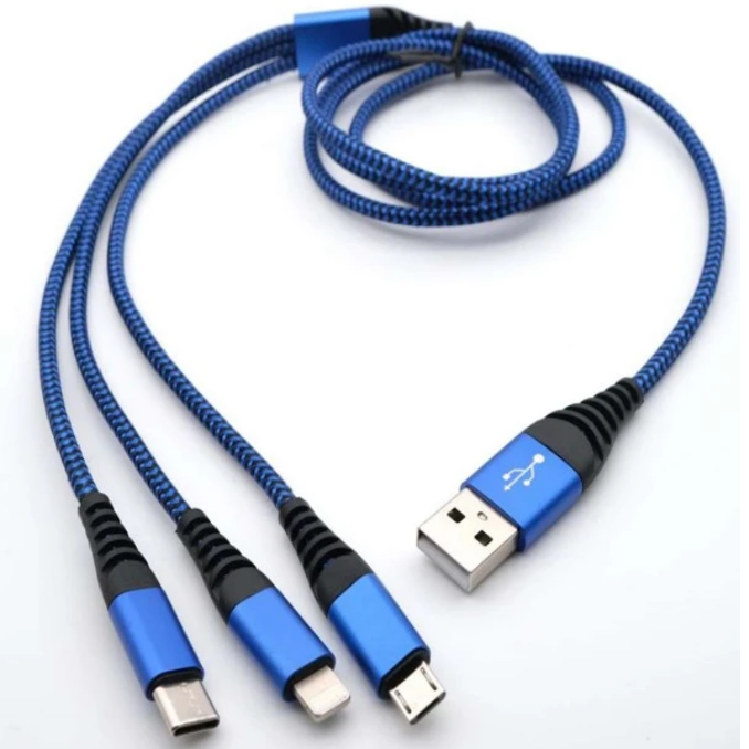 Pc Surface N/C Banana Fish Anime Round Three-in-One Charging Cable TPE Cable Aluminum Alloy Shell 
