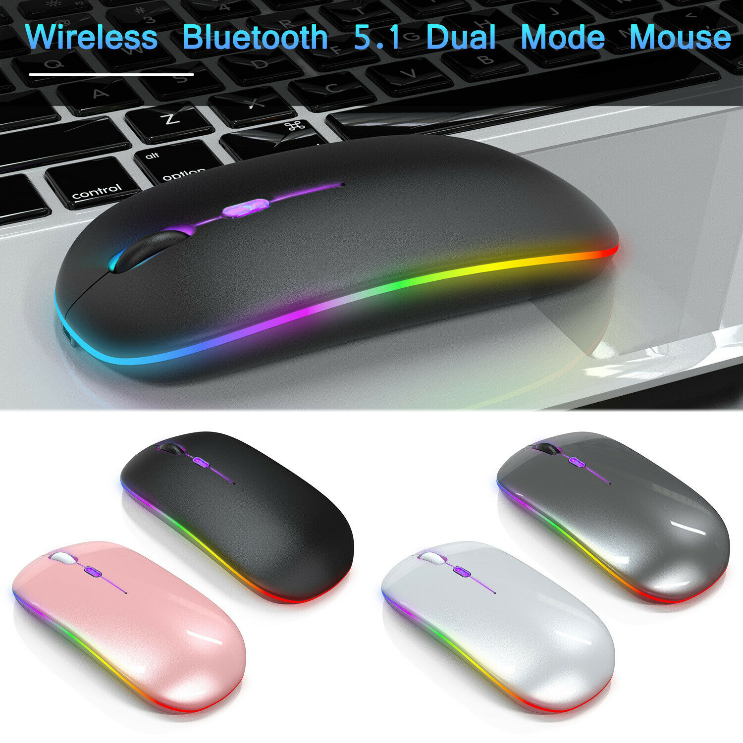 PC Computer Laptop Unique Pattern Optical Mice Mobile Wireless Mouse 2.4G Portable for Notebook Rock Music Skull and Hand Sign 