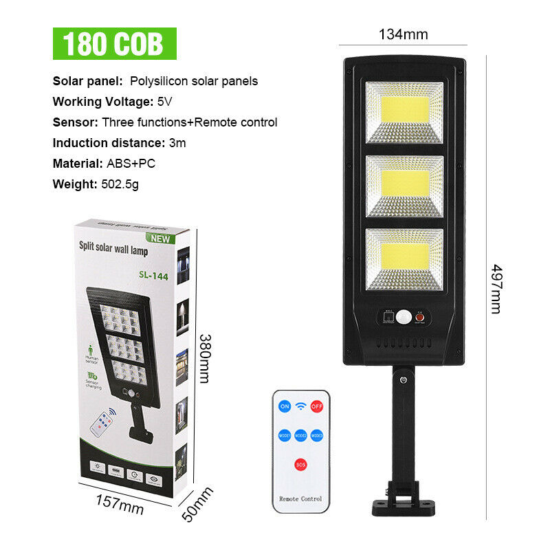120 cob outdoor solar on sale light with remote