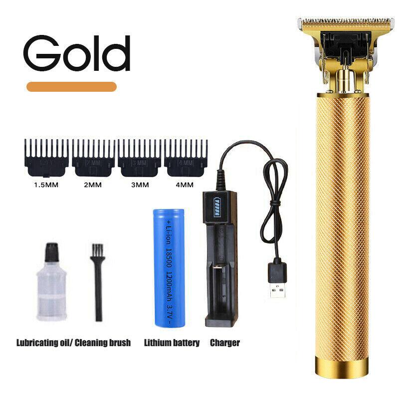 Men's Styling Electric Hair Trimmer Clippers Beard Shaver Cutting Cordless Gold