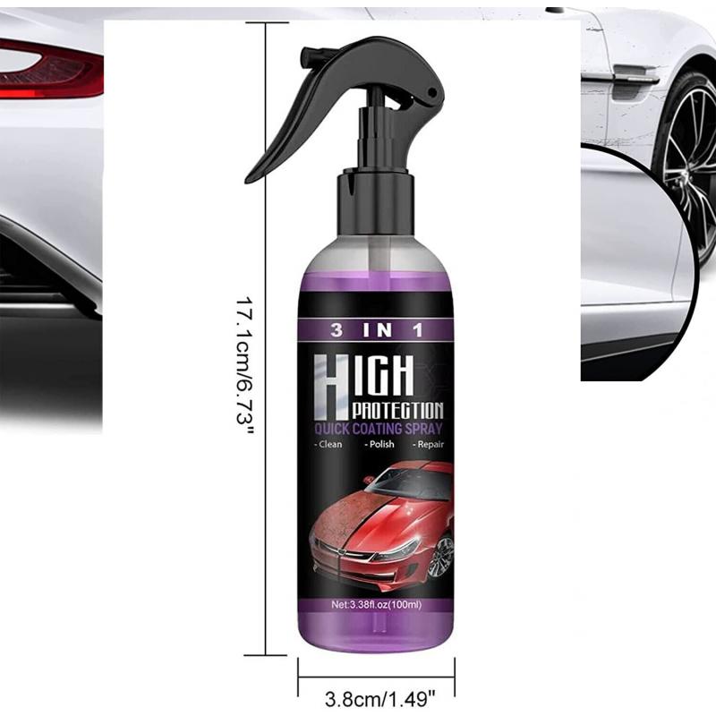 Free Shipping 3in1 High Protection Quick Car Coat Ceramic Coating Spray Hydrophobic