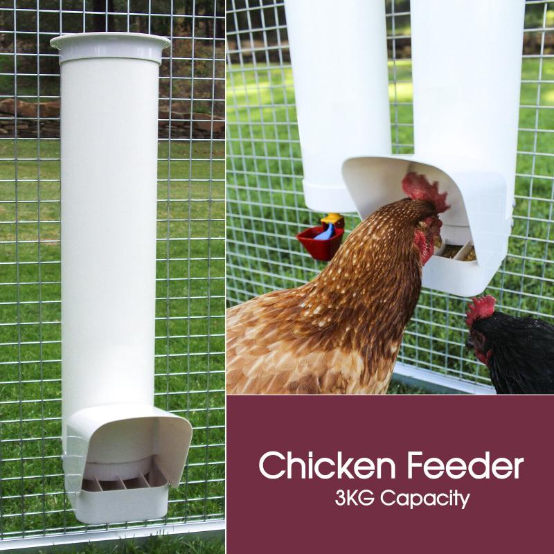 3KG PVC Tube Feeder for Rooster Poultry Coop