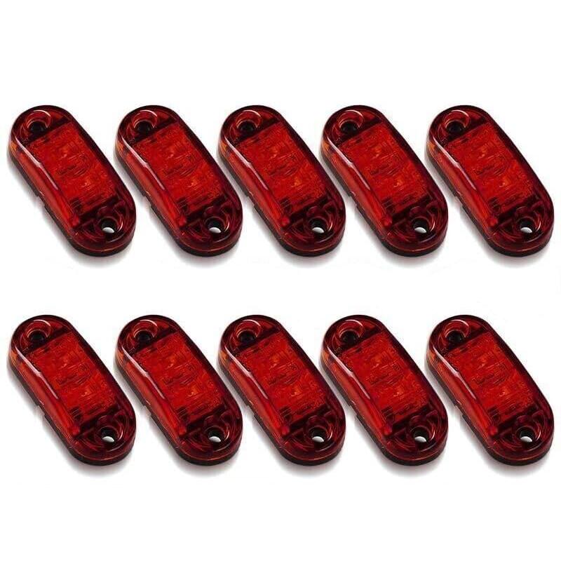 10X CLEARANCE LIGHT LED SIDE MARKER AMBER RED WHITE TRAILER TRUCK CARAVAN 12-24V