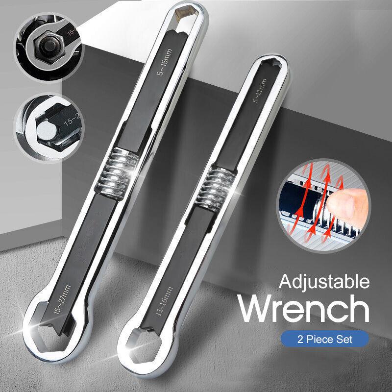 Steel shield multi-purpose plum blossom tool  linkage metric auto repair single head wrench double h