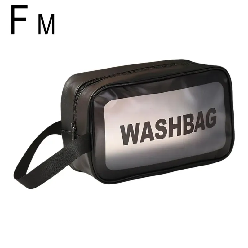 Black Wet-Dry Travel Wash Bag – Large Capacity, Double Layer for Gym, Swim & Travel