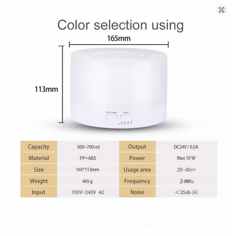 Smart WIFI 500ml Aromatherapy Essential Oil Diffuser Air Humidifier Colour- D