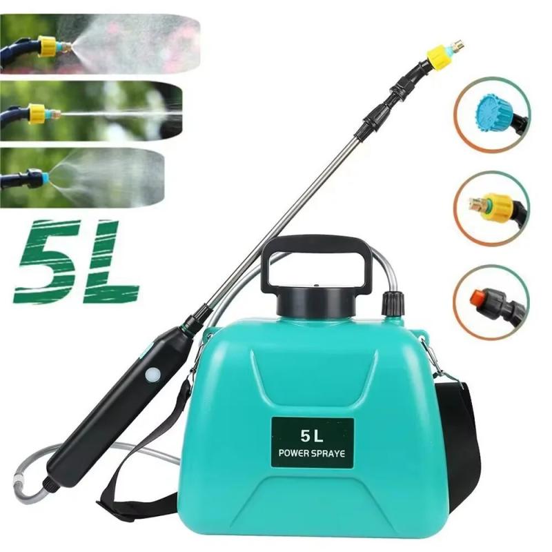 Blue 5L Electric Garden Sprayer Rechargeable Battery Backpack Pump Spray