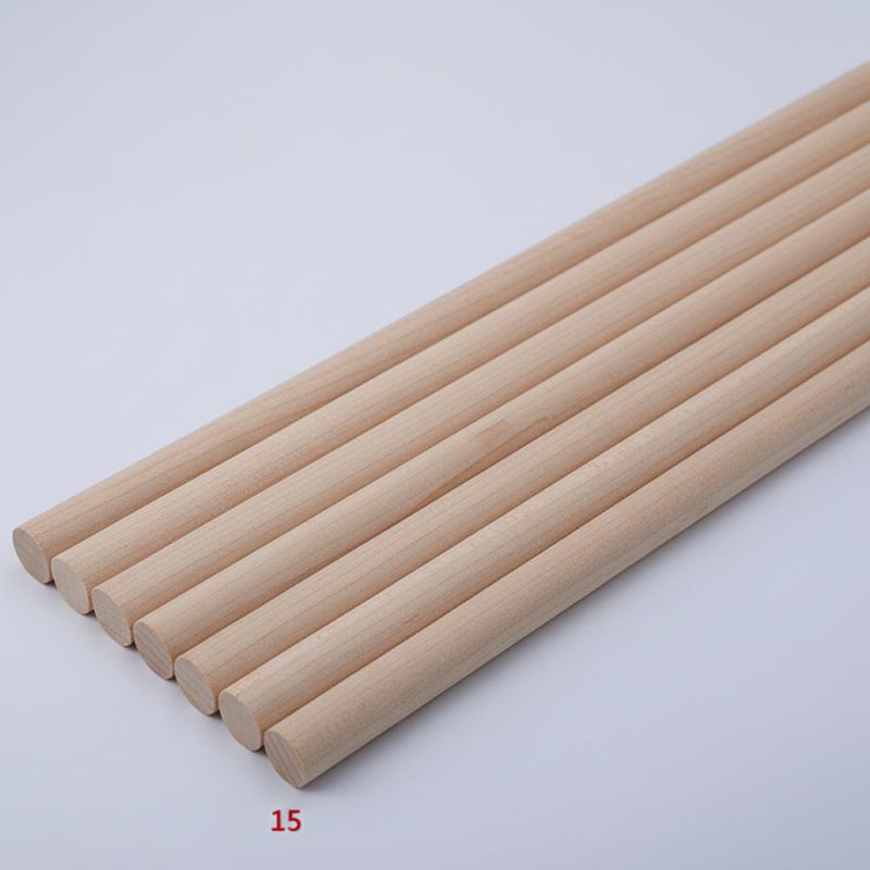 10pcs Round Paulownia Wood Sticks – DIY Craft, Model Making, 4mm-30mm