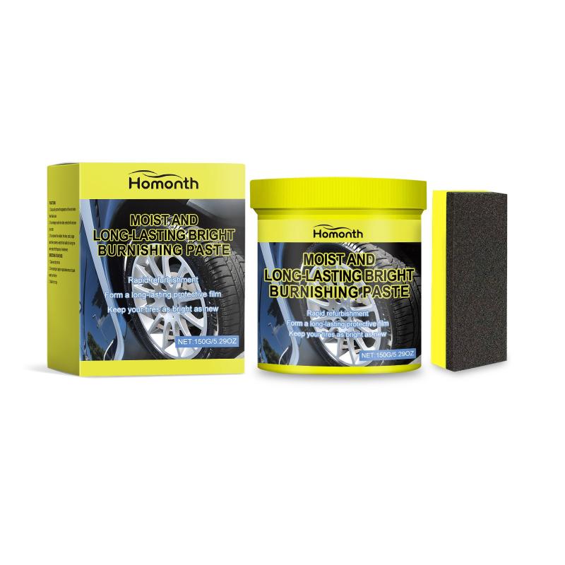 Free shipping Tire Wax Polish 150ml with Applicator Sponge - Restores and Renews Faded Tires, Rubber