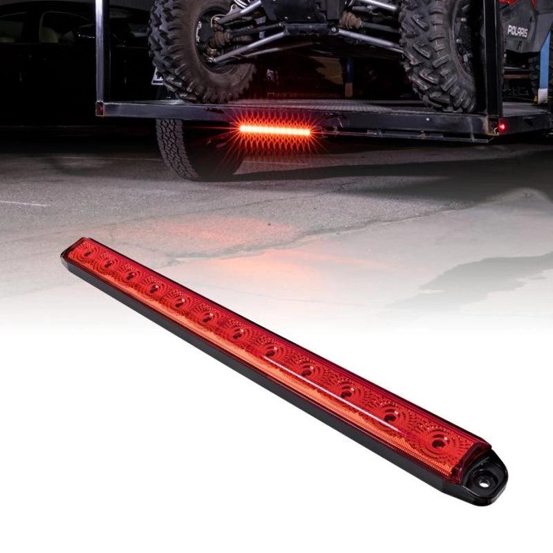 Red Clearance ID BAR Marker Light 3 Light 9 LED Trailer Sealed Stainless Steel, Sealed