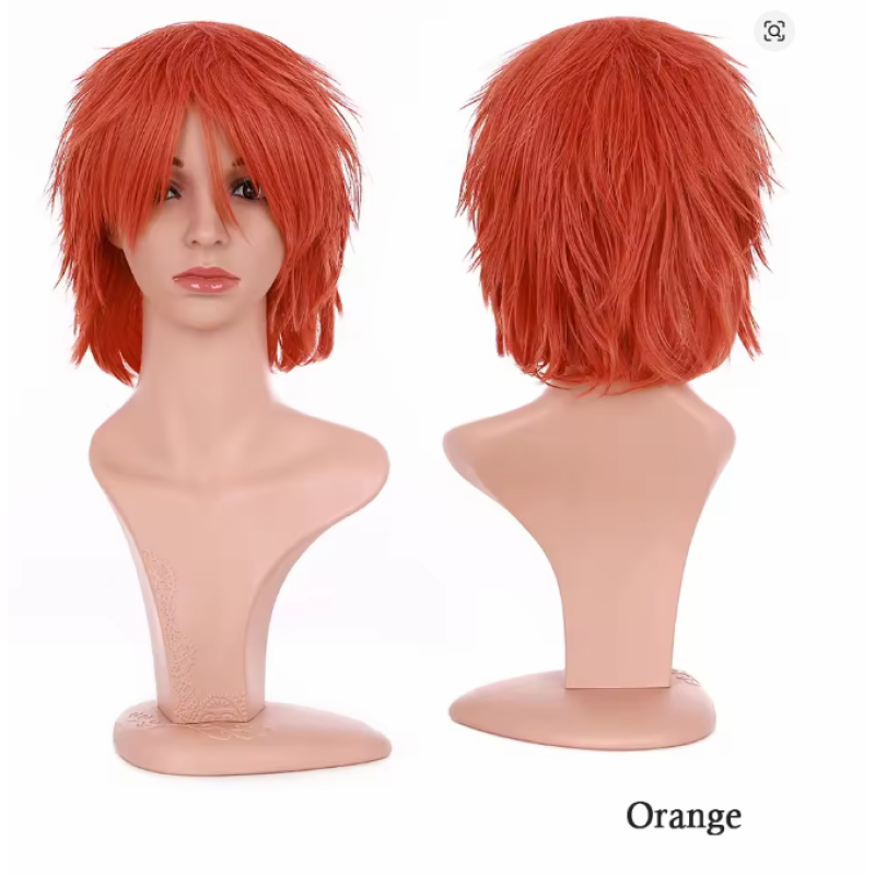 Light orange Synthetic Wig Cosplay Wig, Wig Fake Hair Extension Men Women Party