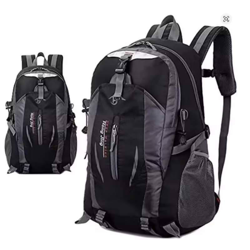 Black Hiking Backpack 40L Lightweight Travel Mountaineering Backpack Waterproof
