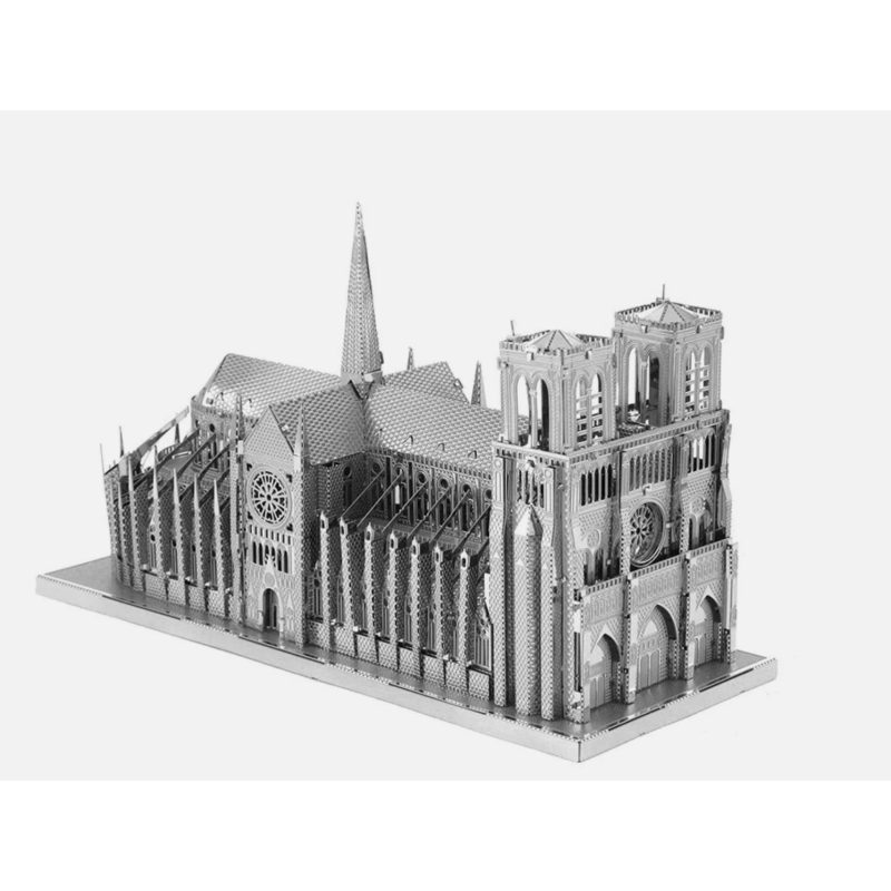 Notre Dame of Paris 3D Metal Puzzle Model Kit DIY Laser Cut Jigsaw Toy JSPT27