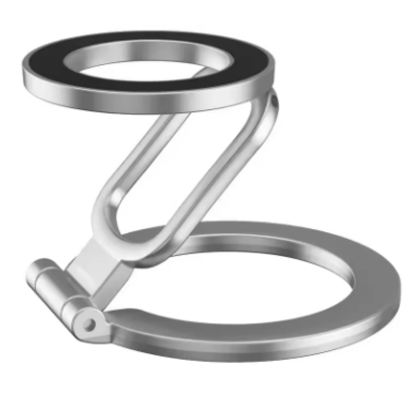 2025 Double-Sided MagSafe Phone Holder – Foldable 360° Stand Color: Silver 