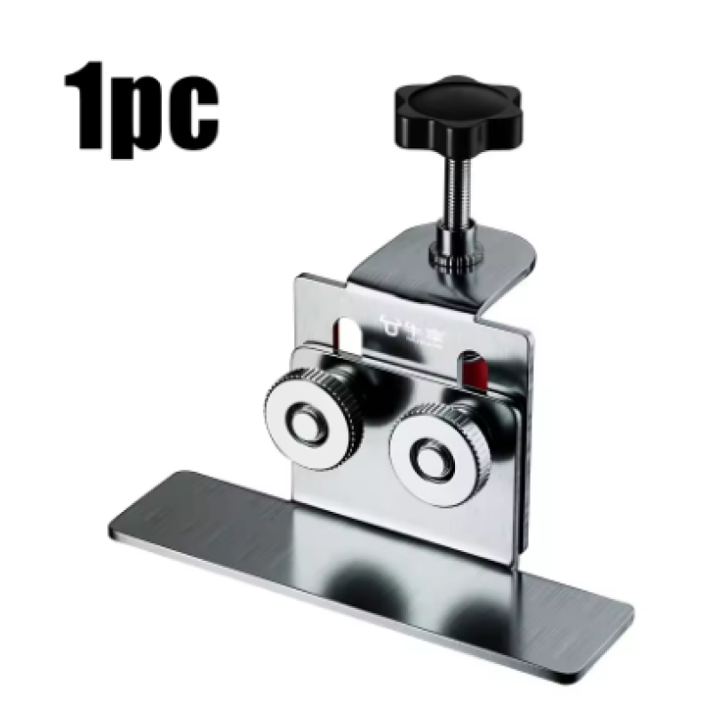 Color:1pc Cabinet Door Mounting Tool – Stainless Steel Jig & Bracket