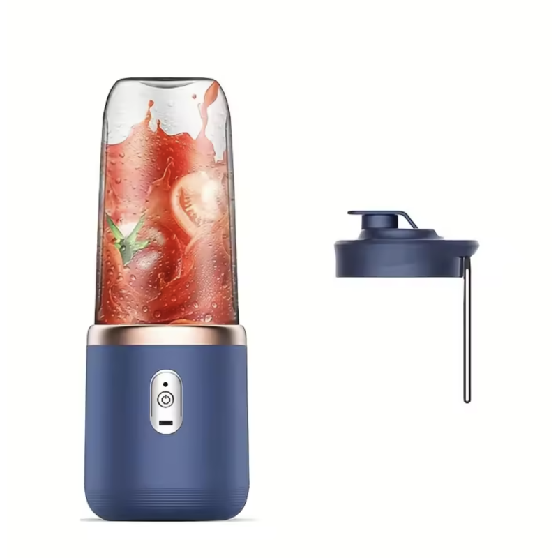 Blue USB Portable Juicer Blender 6 Blades Electric Smoothie Fruit Juice Cup Set